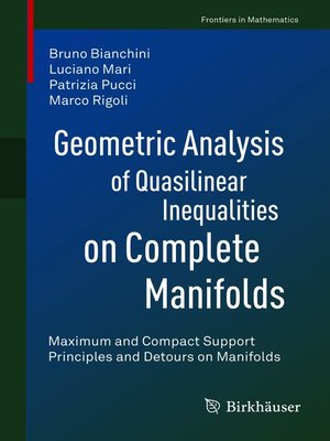 cover image of Geometric Analysis of Quasilinear Inequalities on Complete Manifolds